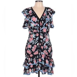 Foxiedox Juniper Floral Lace Trim Mini Dress small